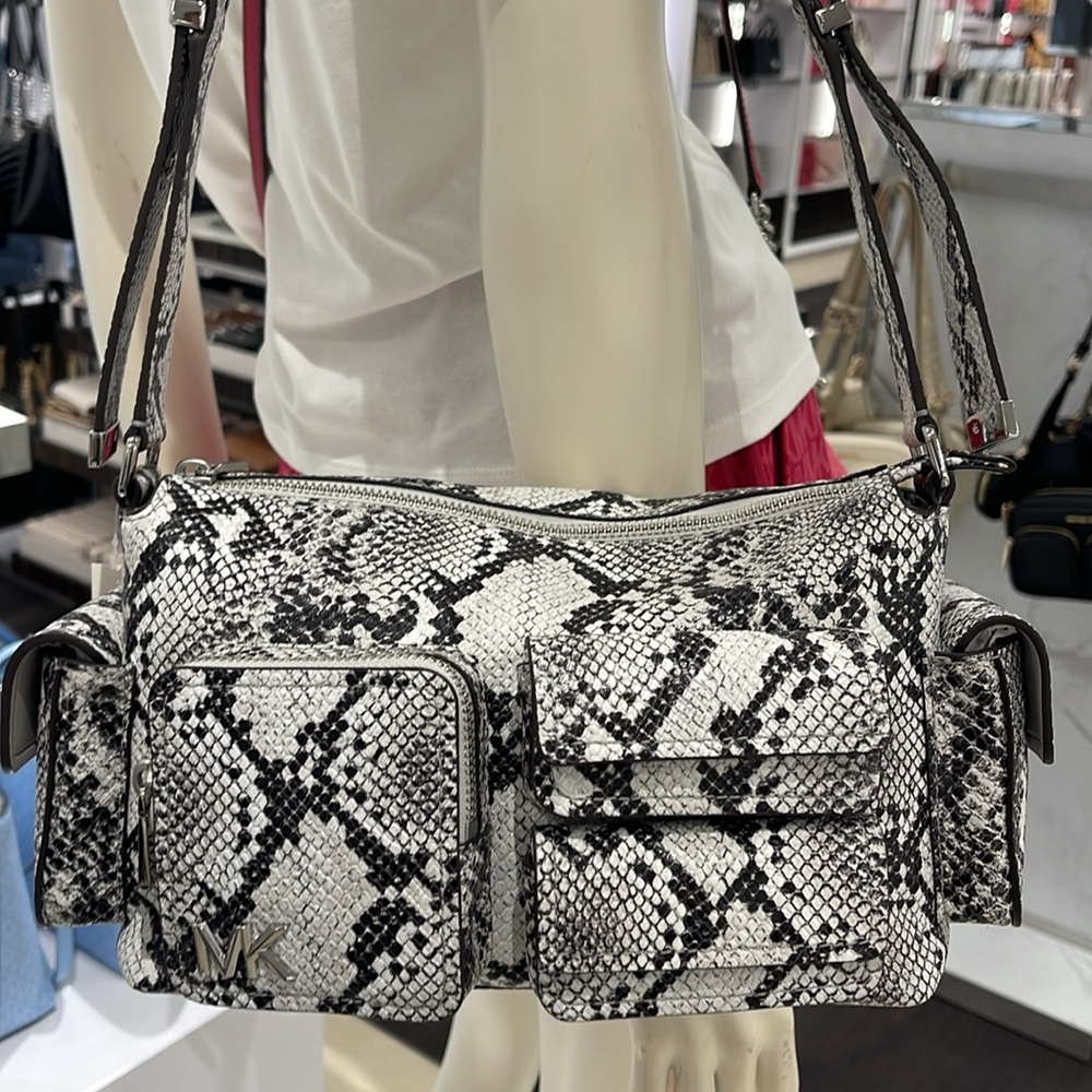 MICHAEL KORS Dakota Medium Snake Embossed Leather Pocket Shoulder Bag
ALUMINUM - Picture 13 of 16